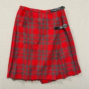 The Common Market Scottish Highland Edgy Punk‎ Grunge Pleated Kilt Wrap Skirt